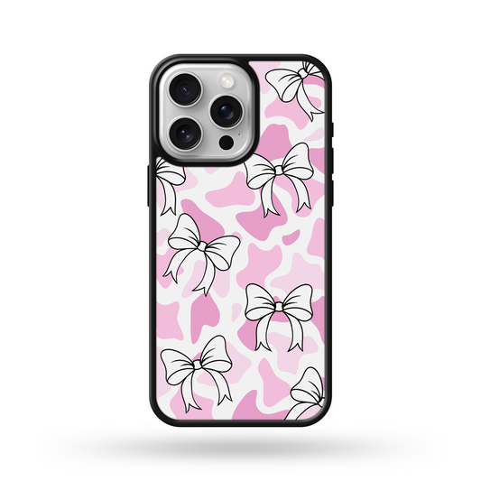 Pink Camo Bows MagSafe Compatible Phone Case