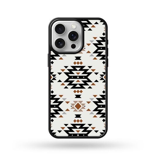 Neutral Boho Aztec MagSafe Compatible Phone Case