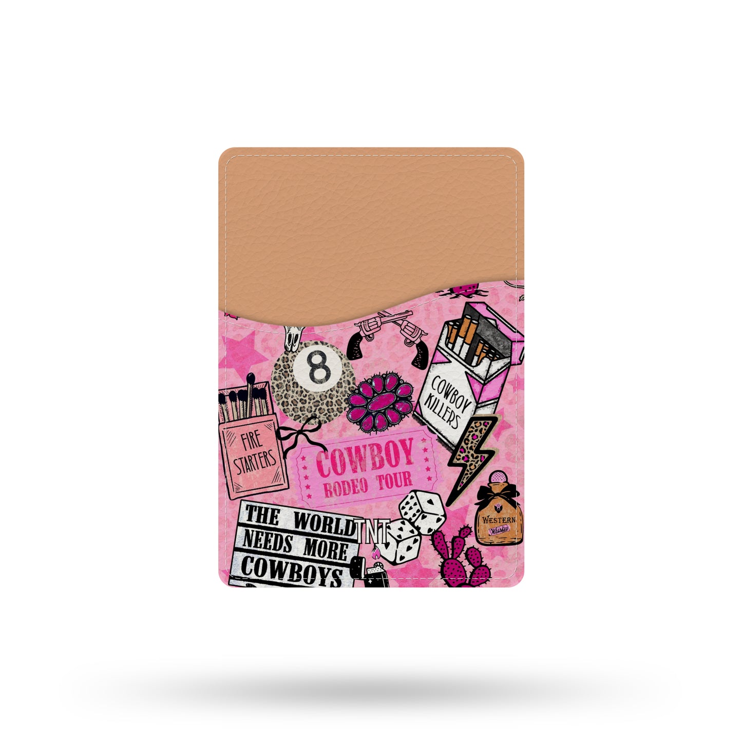 Pink Western Collage Wallet / Card Holder