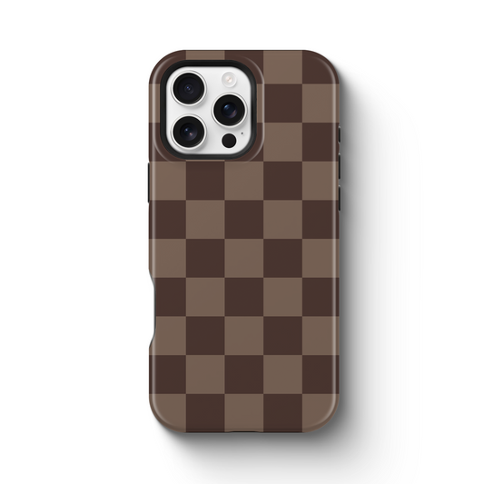 Fall Brown Checkered Tough Magnetic Mobile Phone Case