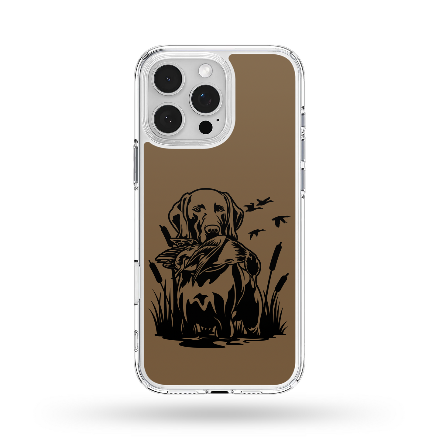 Brown Lab Duck Hunting Dog MagSafe compatible Phone Case
