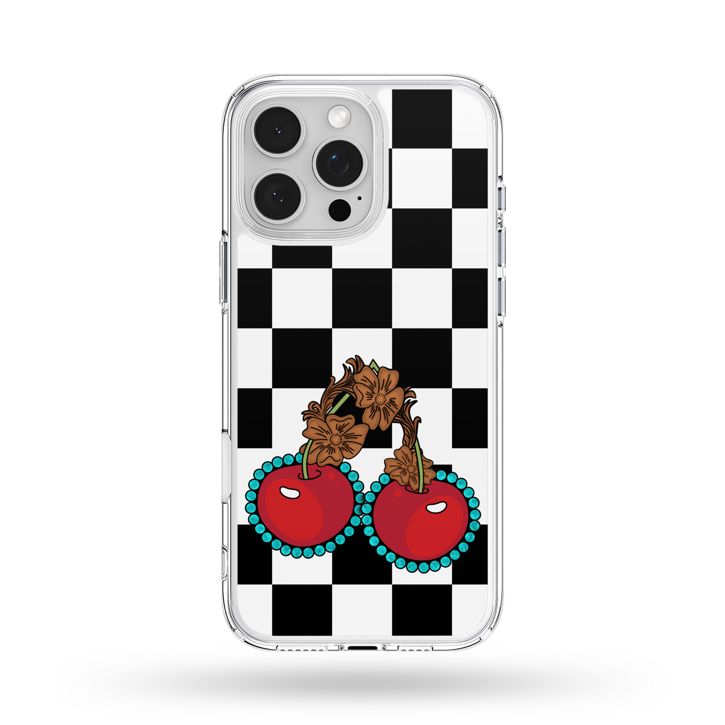 Checkered Cherries Phone Case