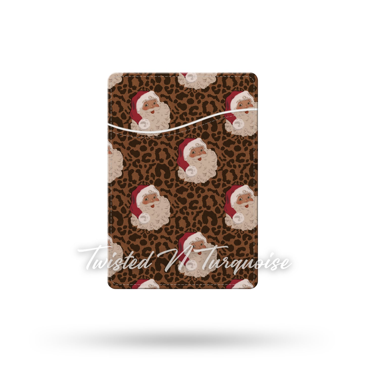 Cheetah Santa Phone Wallet / Card Holder
