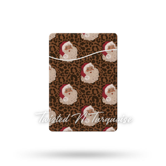 Cheetah Santa Phone Wallet / Card Holder