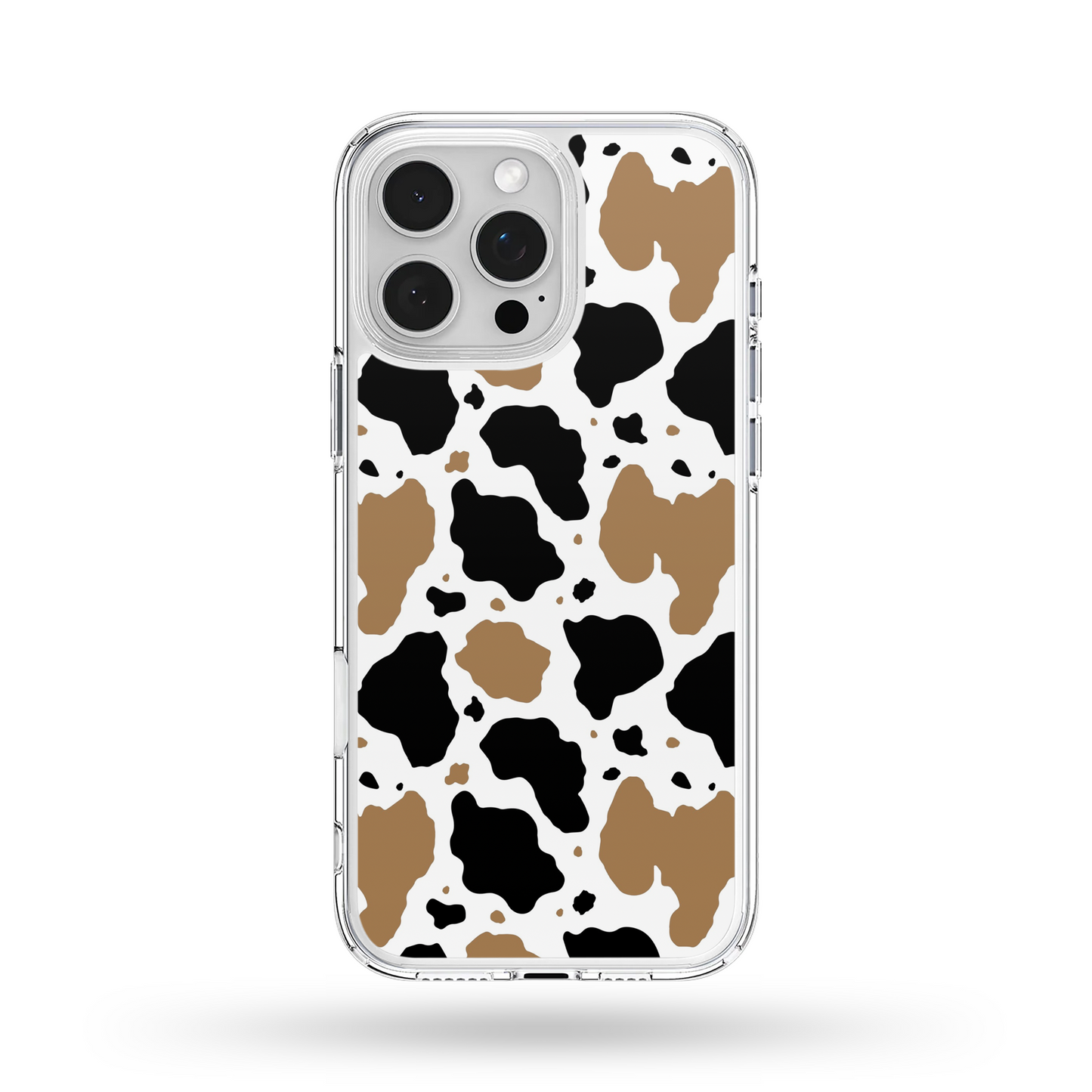 Brown & Black Cowprint MagSafe Compatible Phone Case