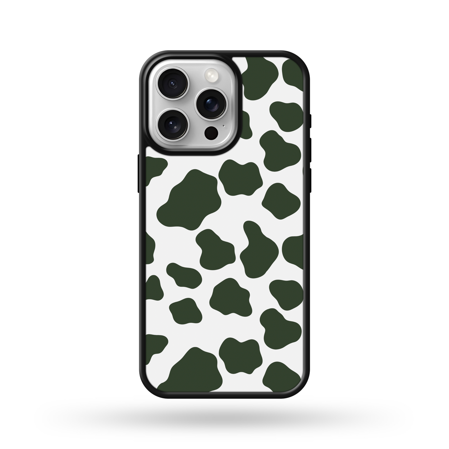 Dark Green Cowprint MagSafe Compatible Phone Case