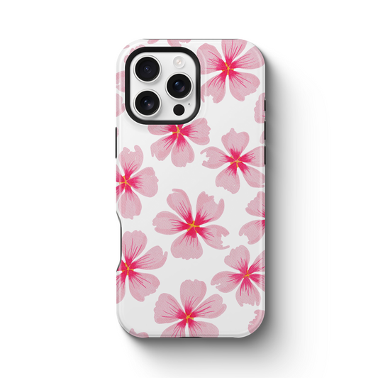 Pink Hibiscus Tough MagSafe Phone Case