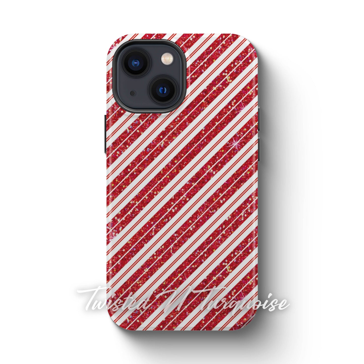 Candy Cane Glitter Tough Phone Case