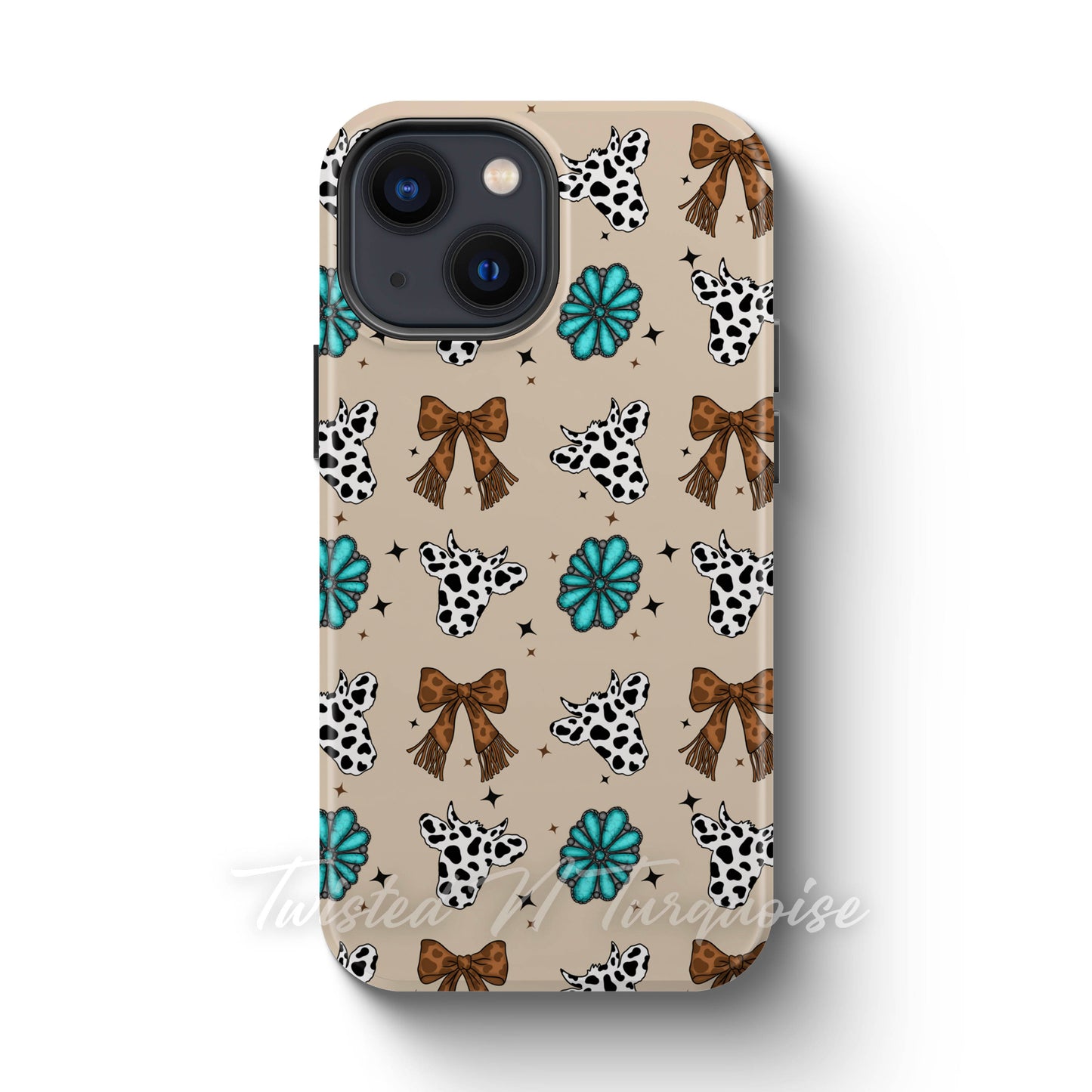Cows and Bows Western Turquoise Tough Magnetic Phone Case