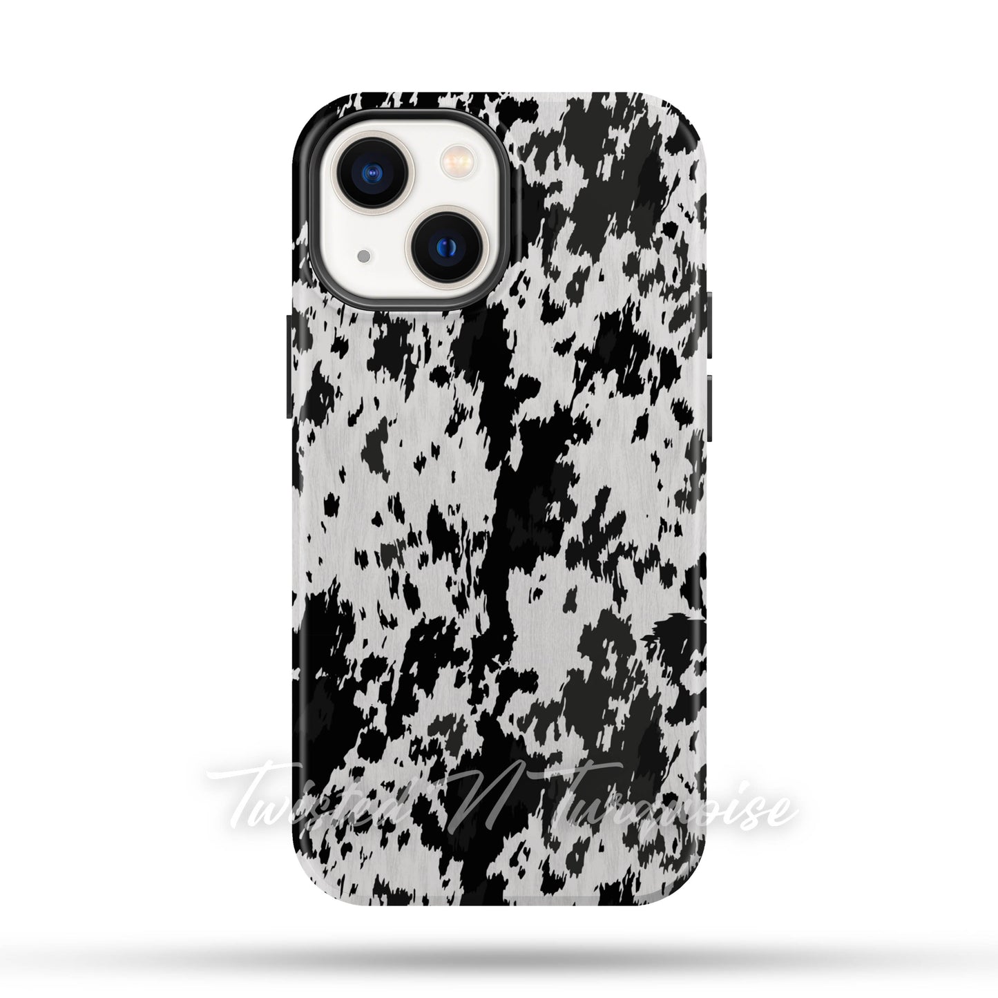 Western Cowhide Print Tough Magnetic Mobile Phone Case