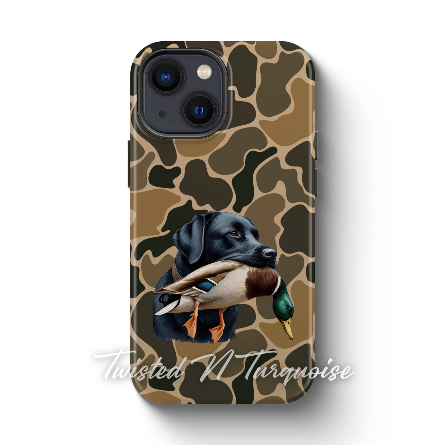 Black Lab Duck Camo Tough Phone Case