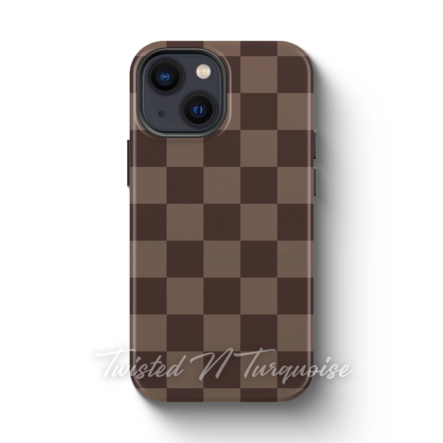 Fall Brown Checkered Tough Magnetic Mobile Phone Case