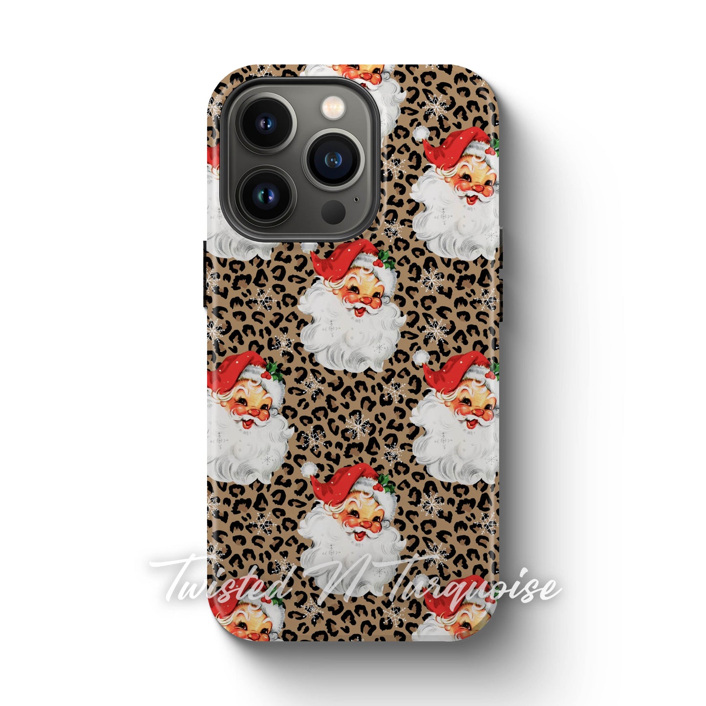 Cheetah Santa V2 Christmas Phone Case