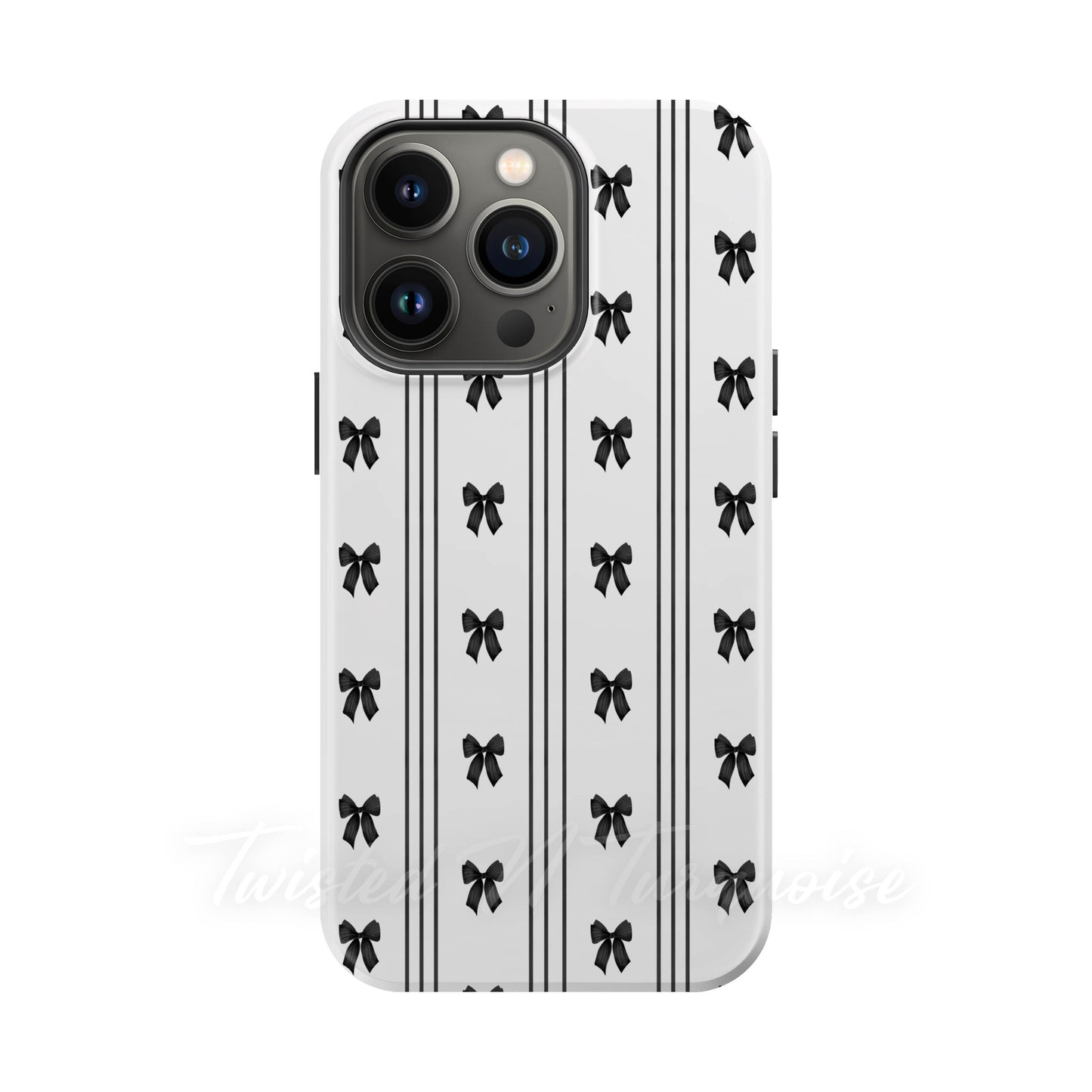 Black Stripes Bows MagSafe Phone Case
