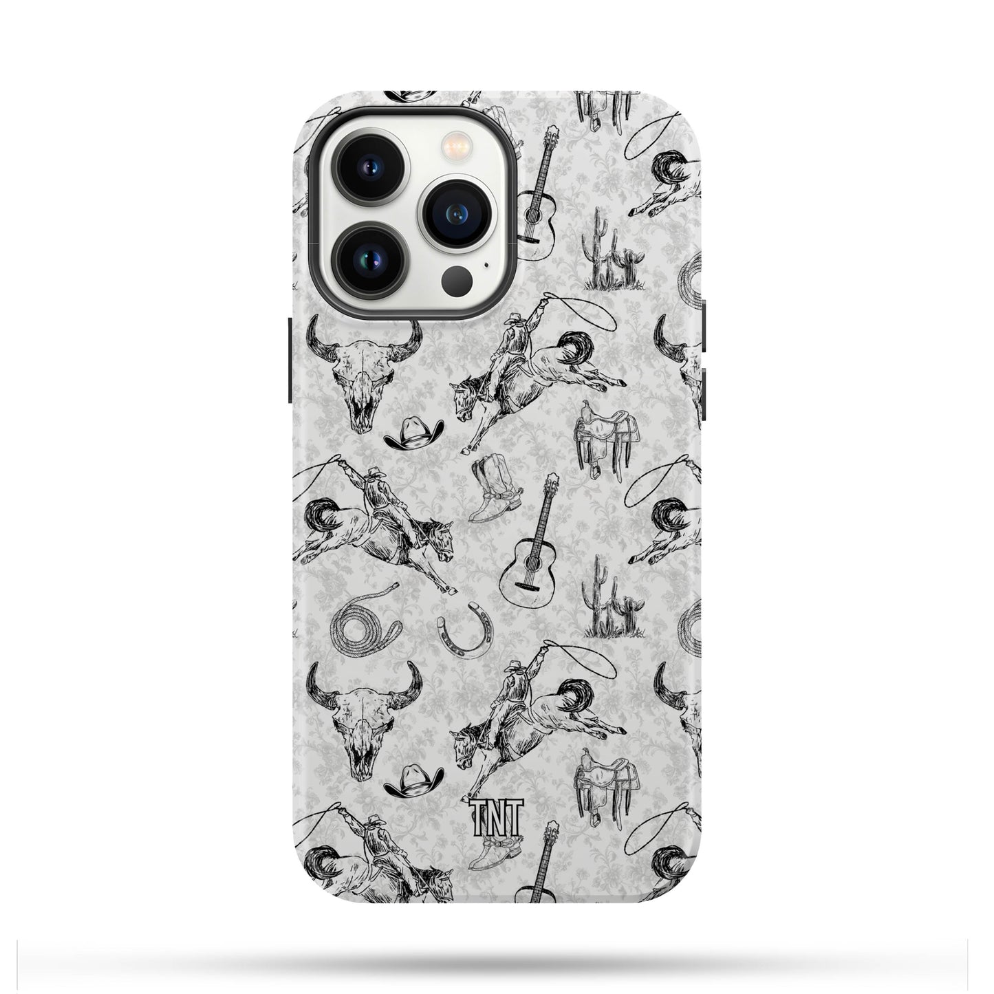 Cowboy Collage Black and White Tough Magnetic Phone Case
