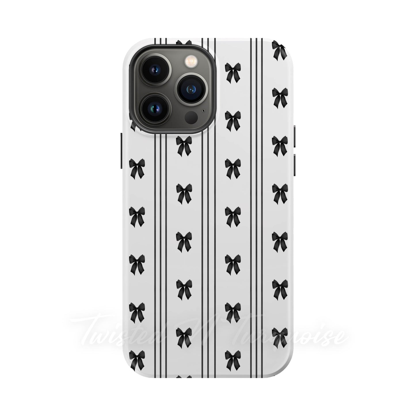 Black Stripes Bows MagSafe Phone Case