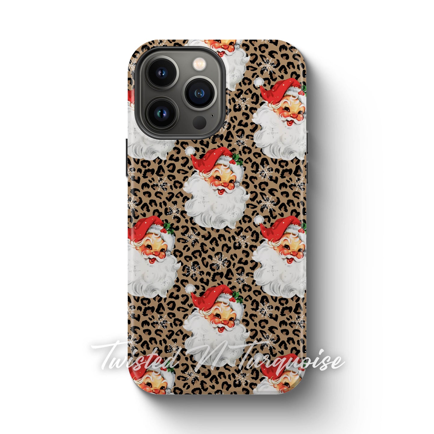 Cheetah Santa V2 Christmas Phone Case