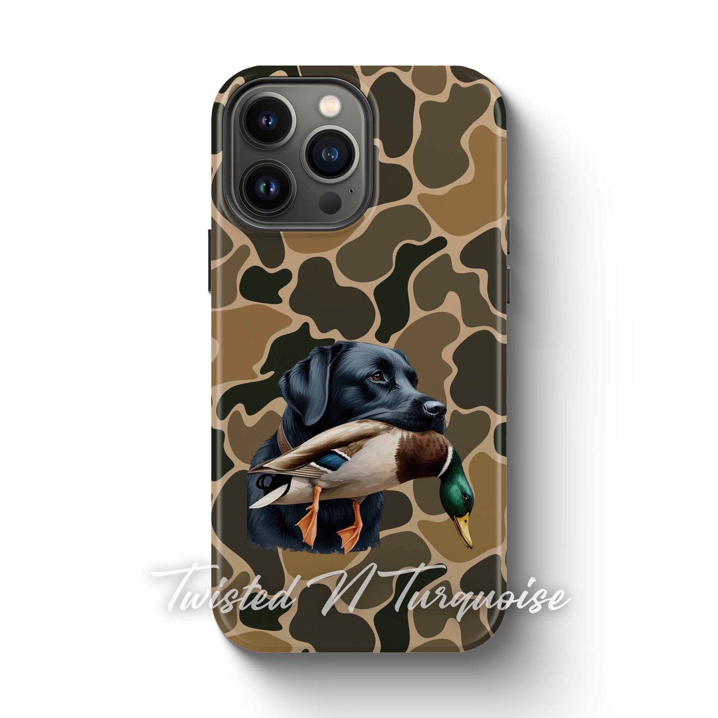 Black Lab Duck Camo Tough Phone Case