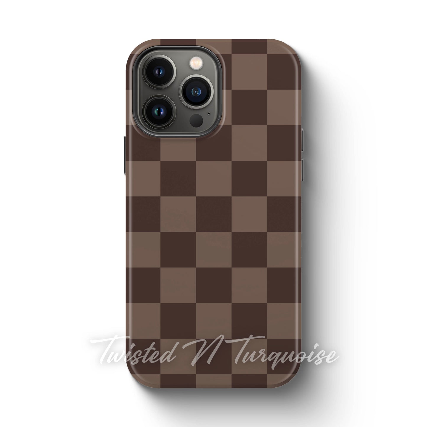 Fall Brown Checkered Tough Magnetic Mobile Phone Case