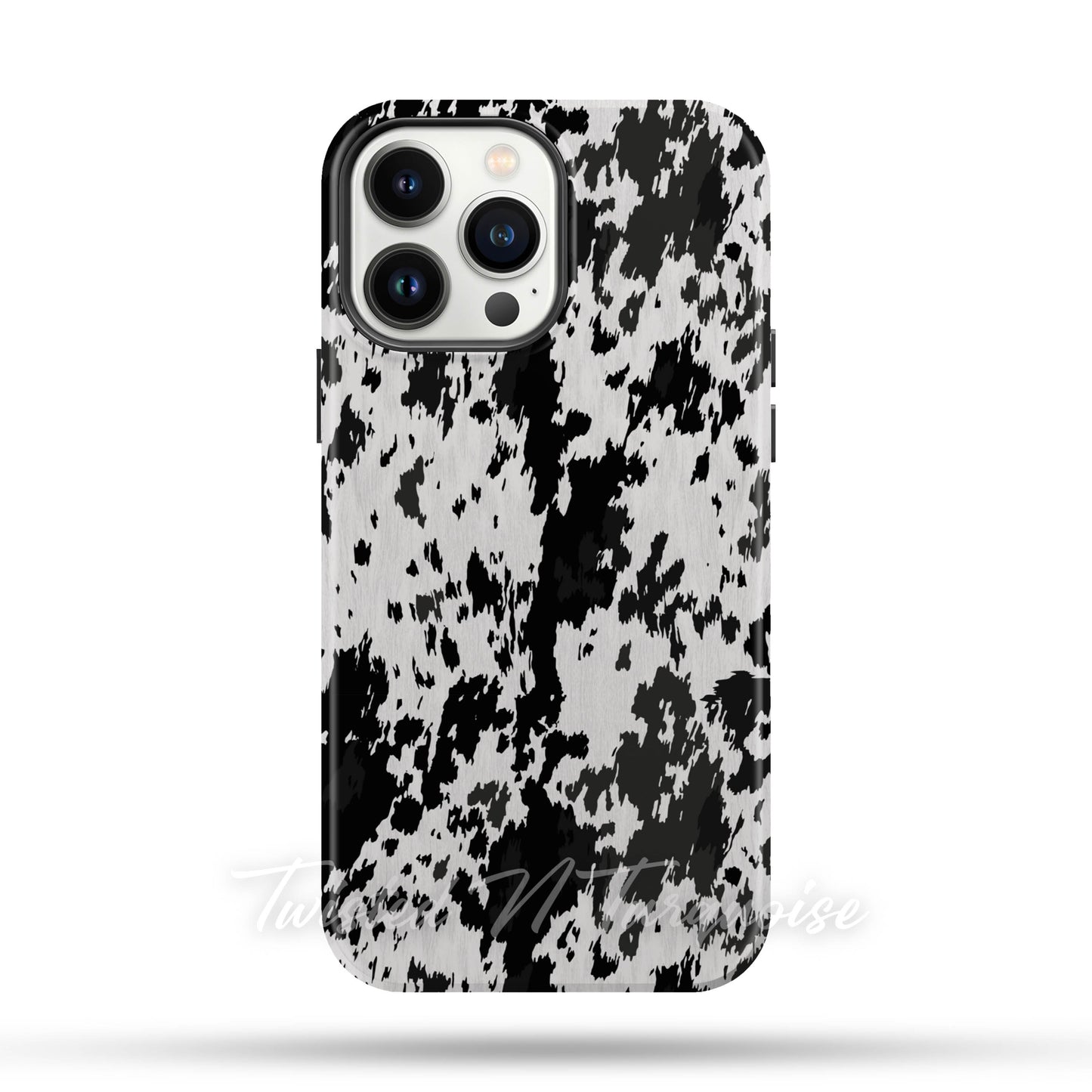 Western Cowhide Print Tough Magnetic Mobile Phone Case