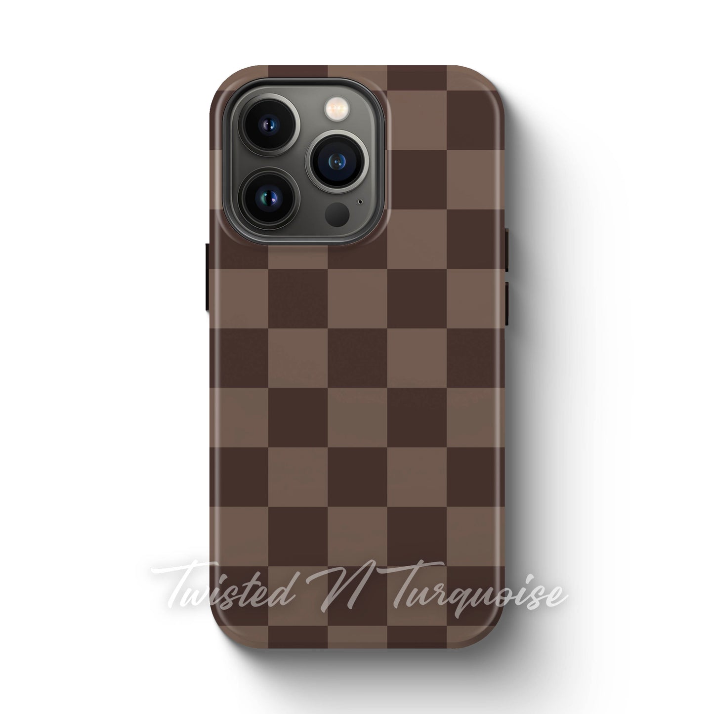 Fall Brown Checkered Tough Magnetic Mobile Phone Case