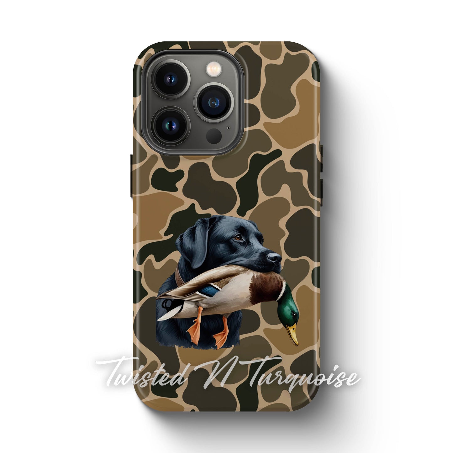 Black Lab Duck Camo Tough Phone Case