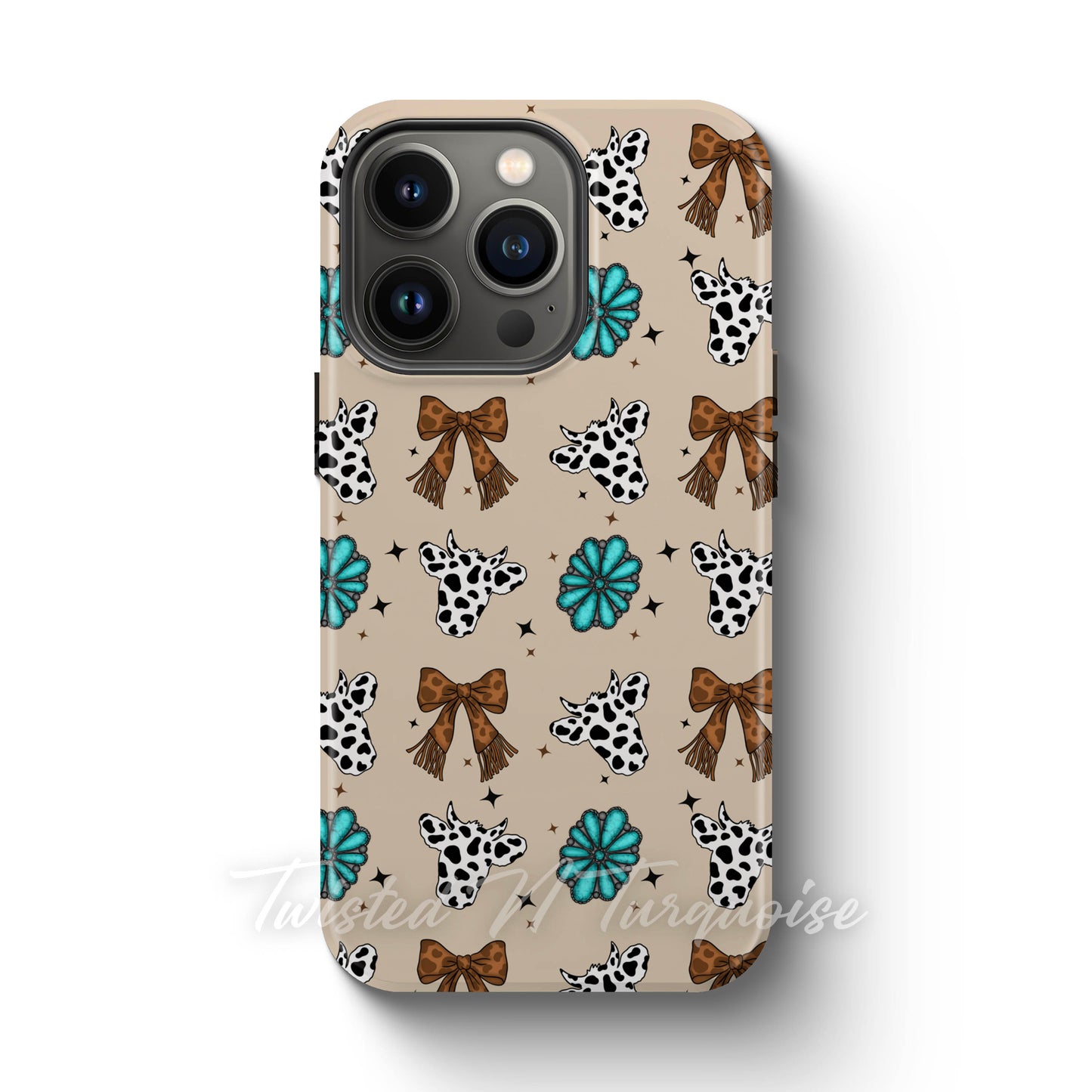 Cows and Bows Western Turquoise Tough Magnetic Phone Case