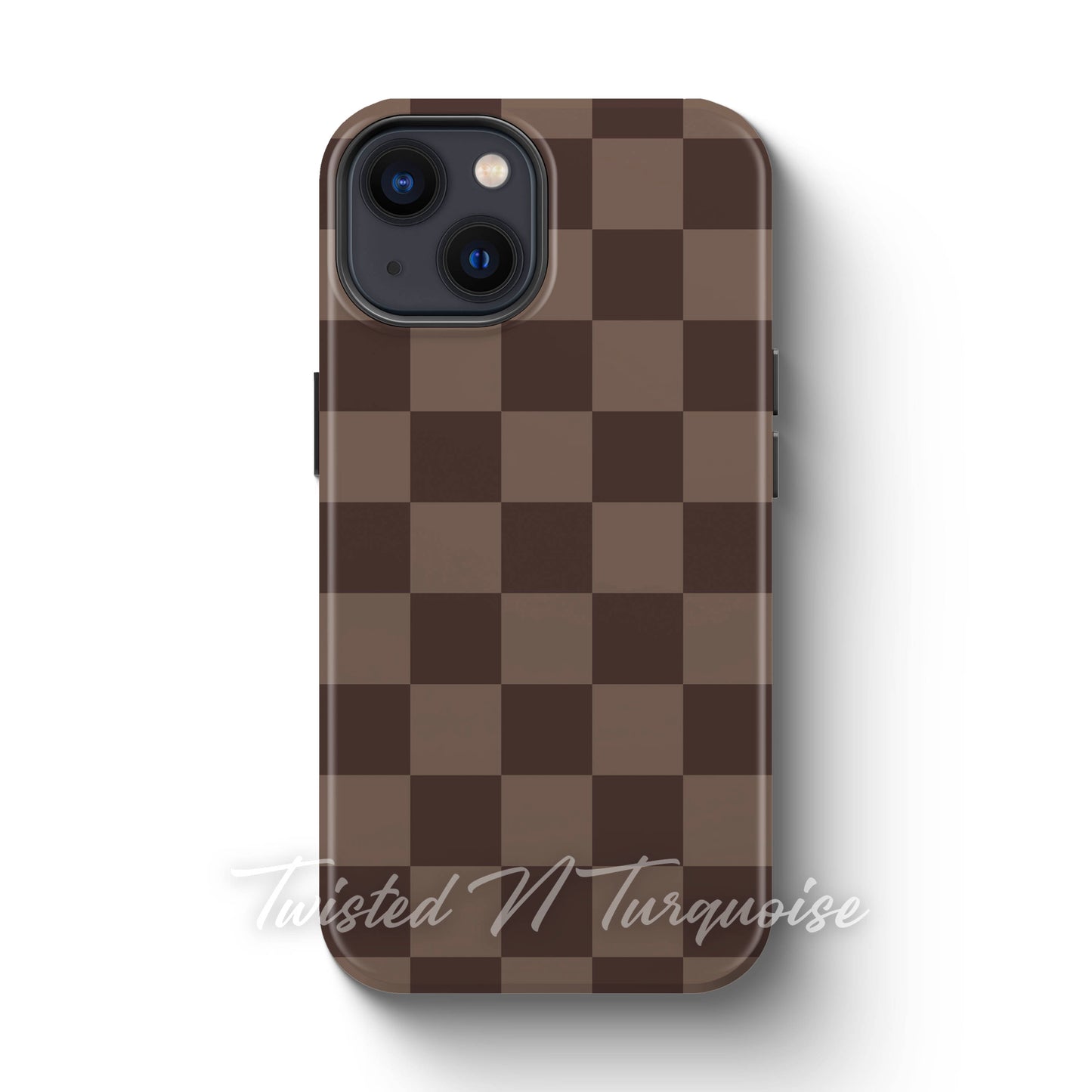 Fall Brown Checkered Tough Magnetic Mobile Phone Case