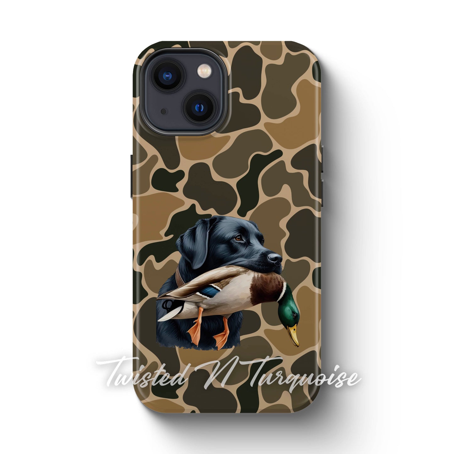 Black Lab Duck Camo Tough Phone Case