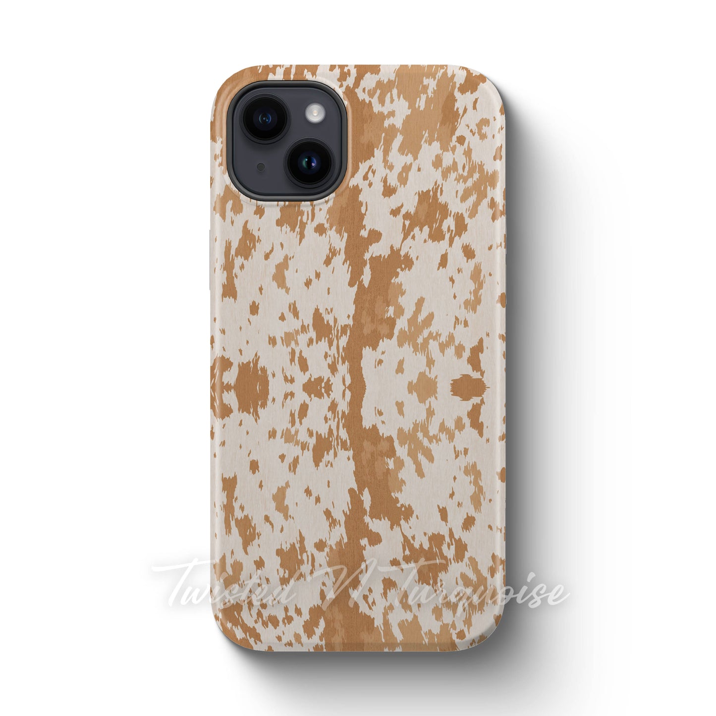 Light Brown Latte Cowhide Tough Magnetic Phone Case