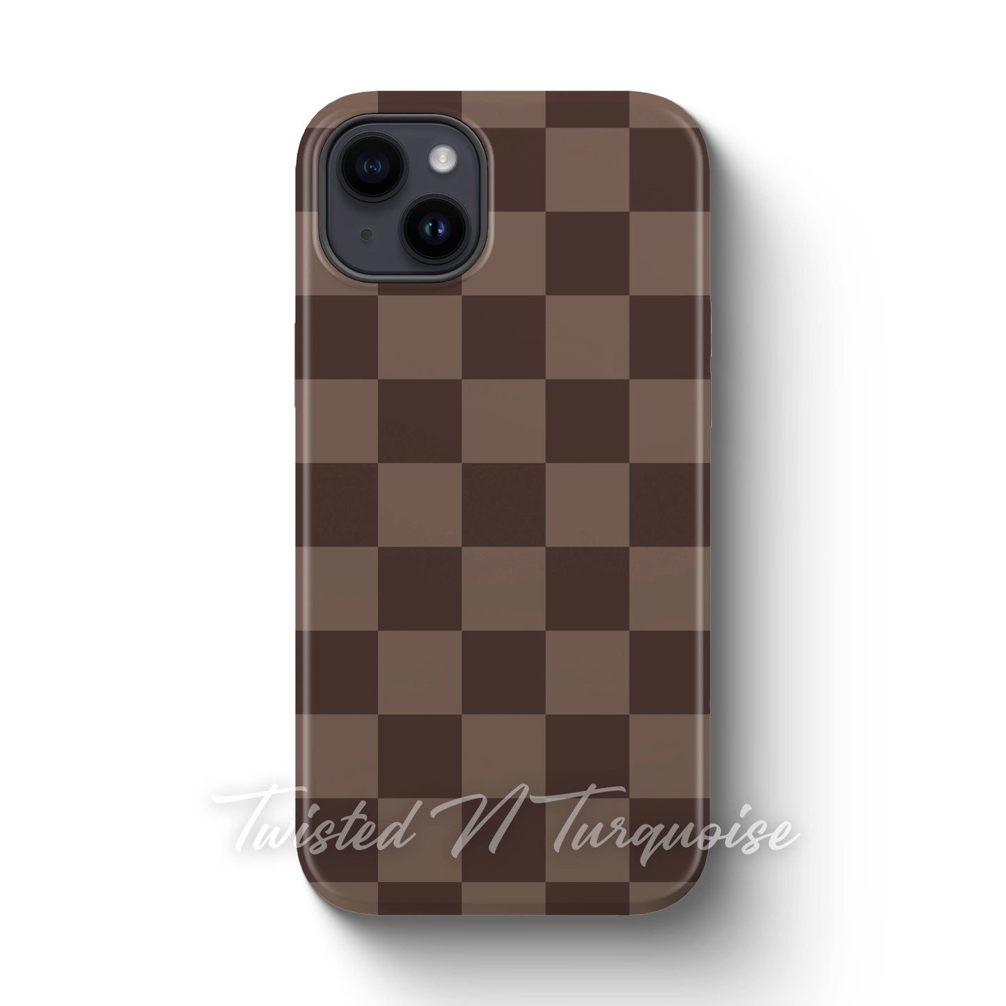 Fall Brown Checkered Tough Magnetic Mobile Phone Case