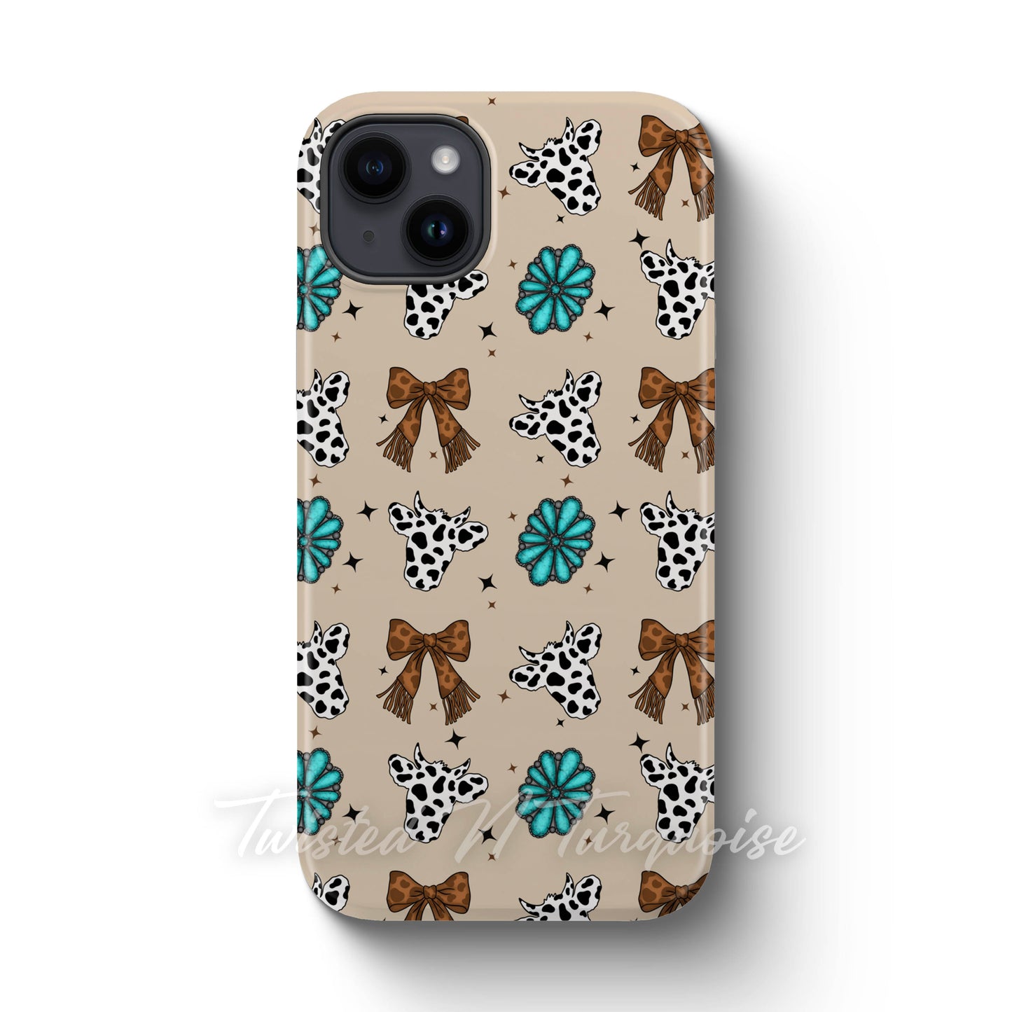 Cows and Bows Western Turquoise Tough Magnetic Phone Case