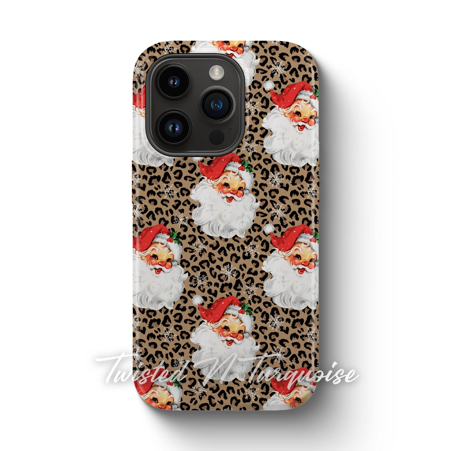 Cheetah Santa V2 Christmas Phone Case
