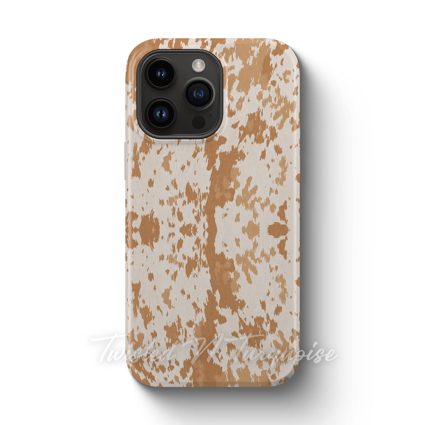 Light Brown Latte Cowhide Tough Magnetic Phone Case