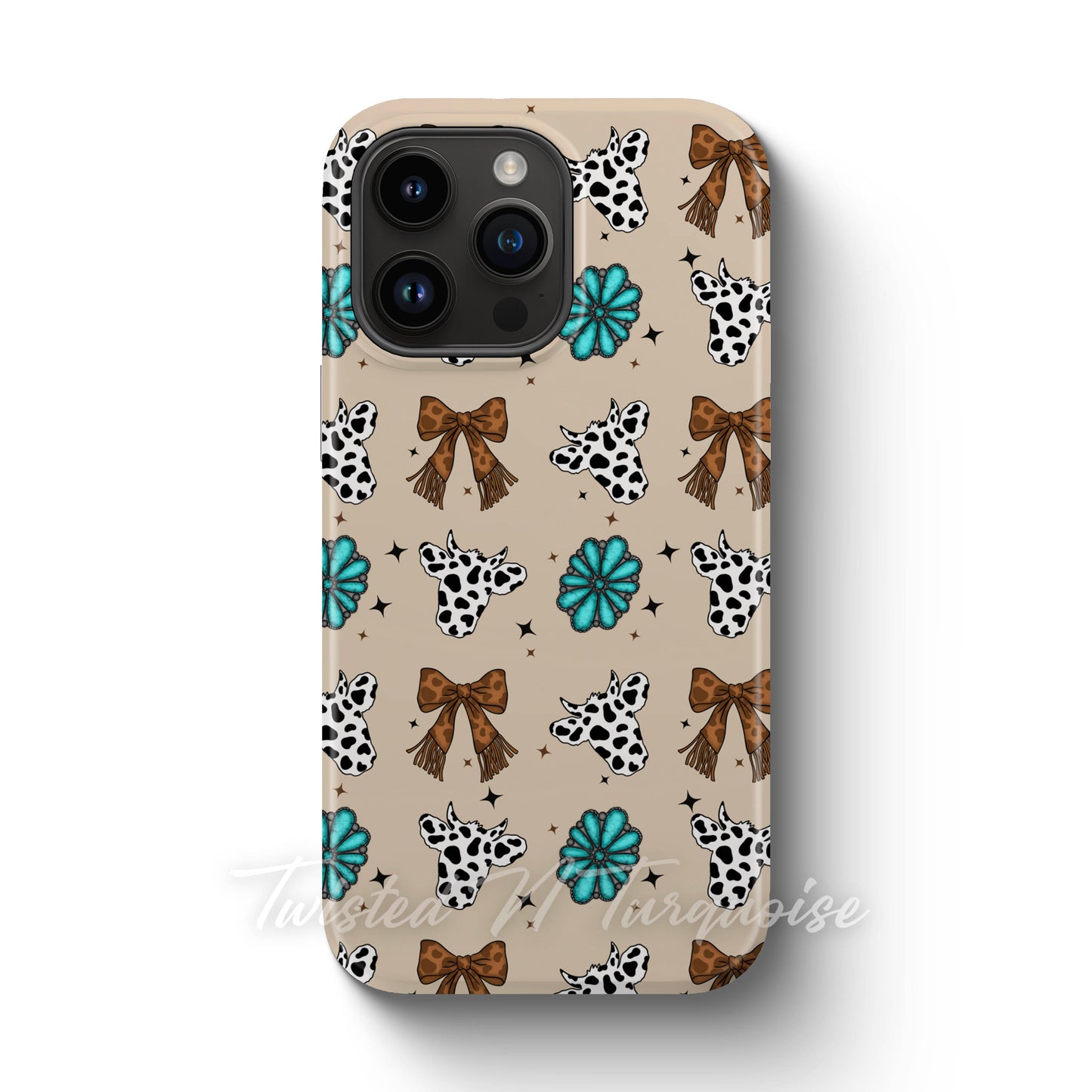 Cows and Bows Western Turquoise Tough Magnetic Phone Case