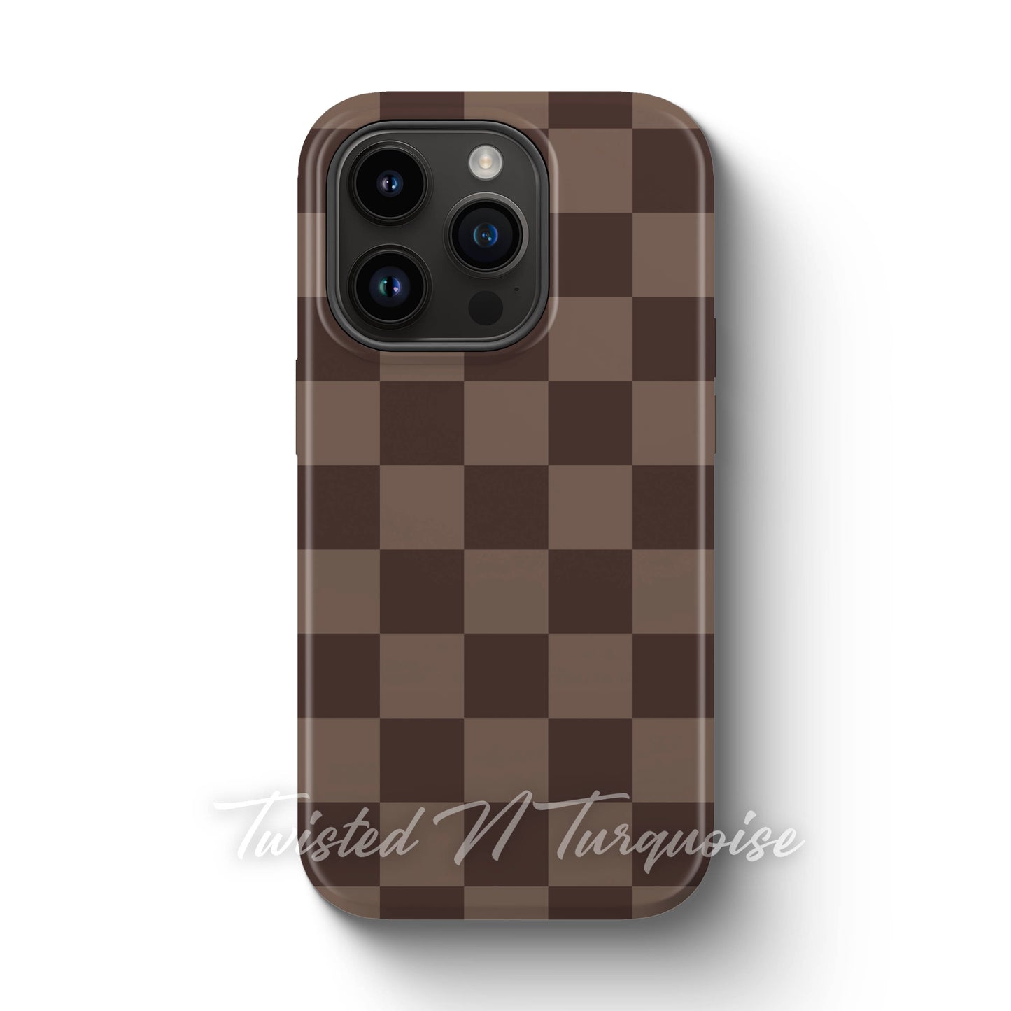 Fall Brown Checkered Tough Magnetic Mobile Phone Case