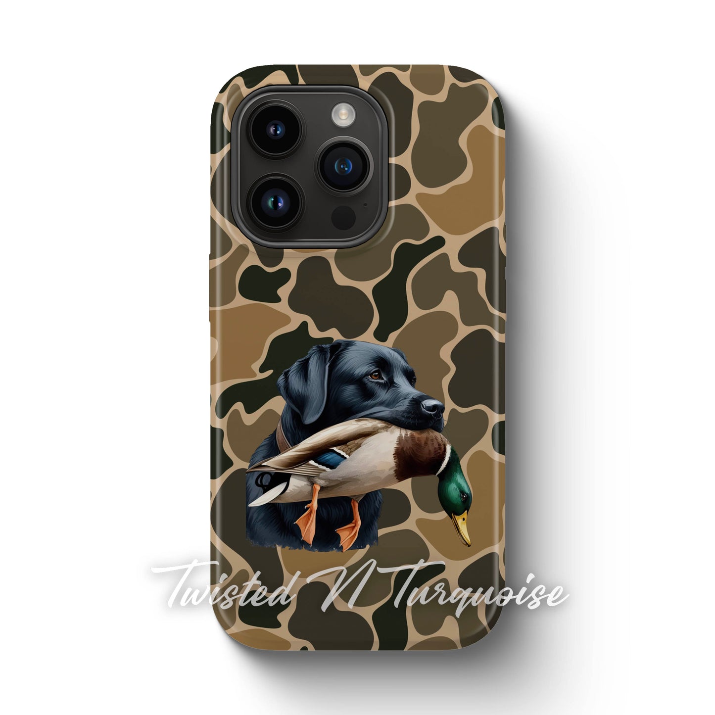 Black Lab Duck Camo Tough Phone Case