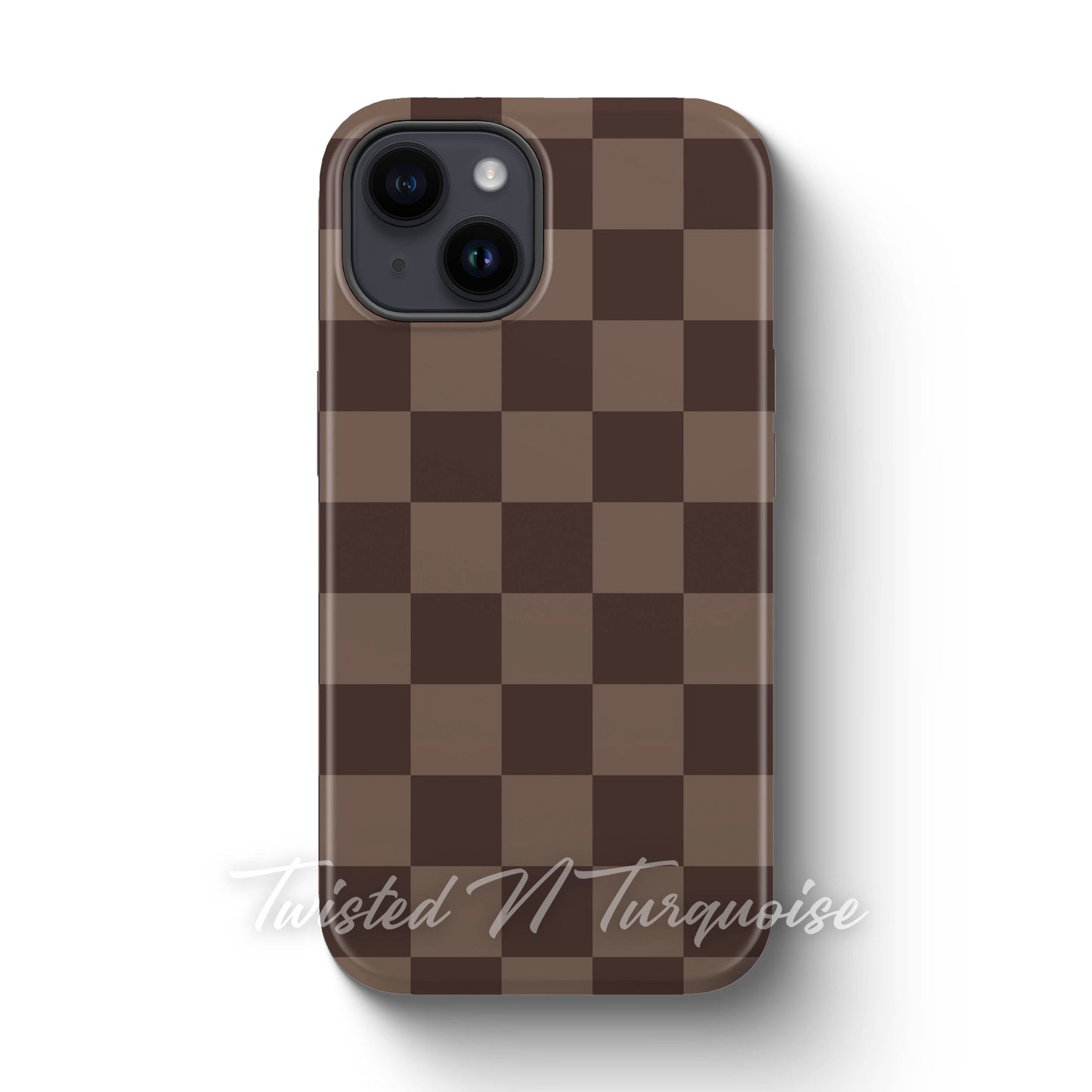 Fall Brown Checkered Tough Magnetic Mobile Phone Case