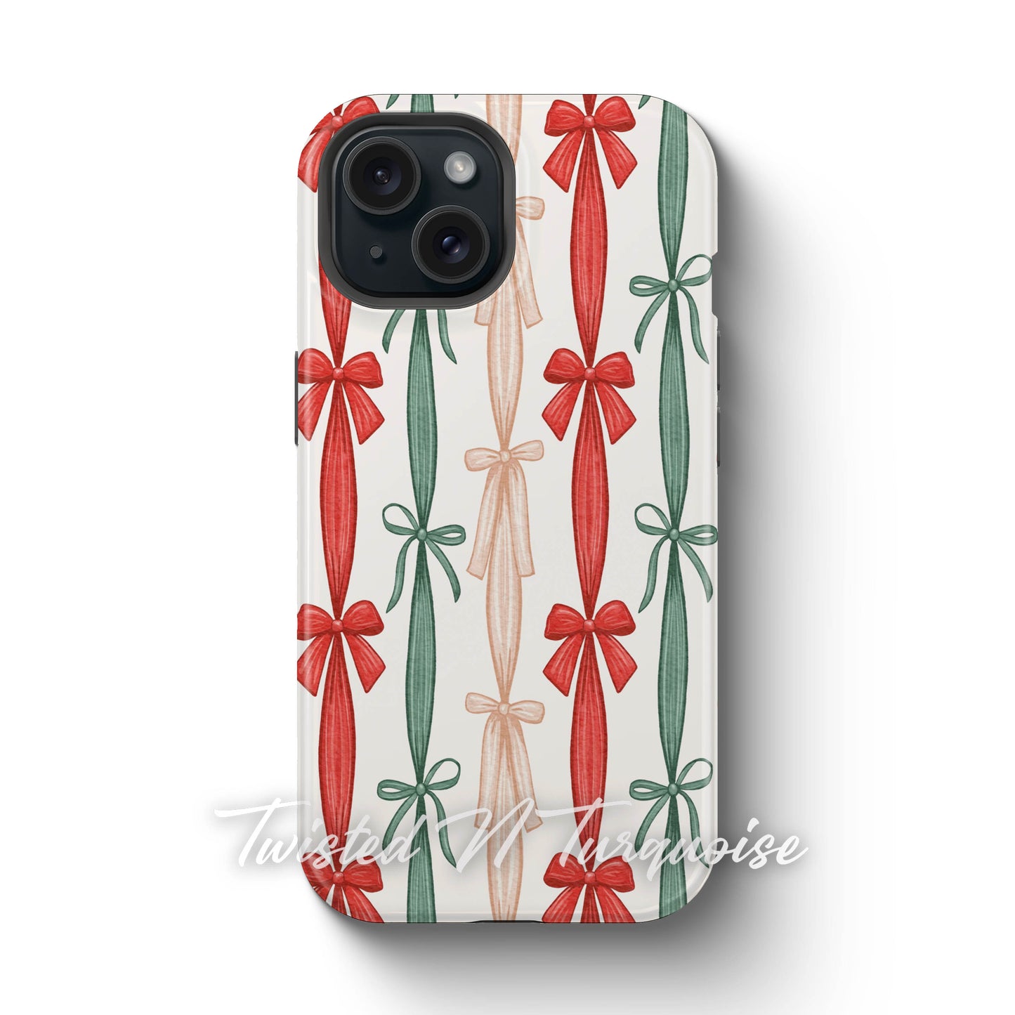 Colorful Striped Bows Tough Magsafe Phone Case