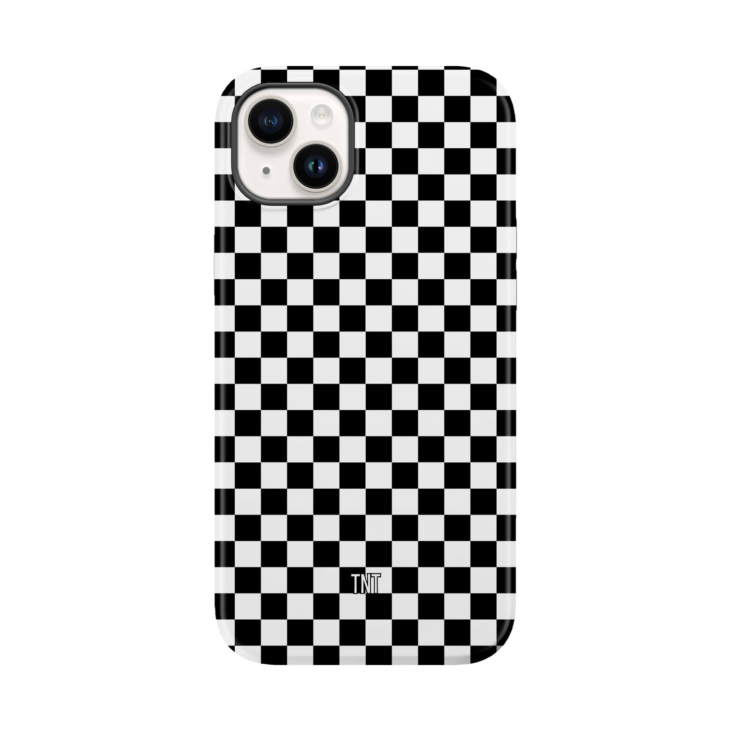 Black and White Checkered Trendy Tough Phone Case