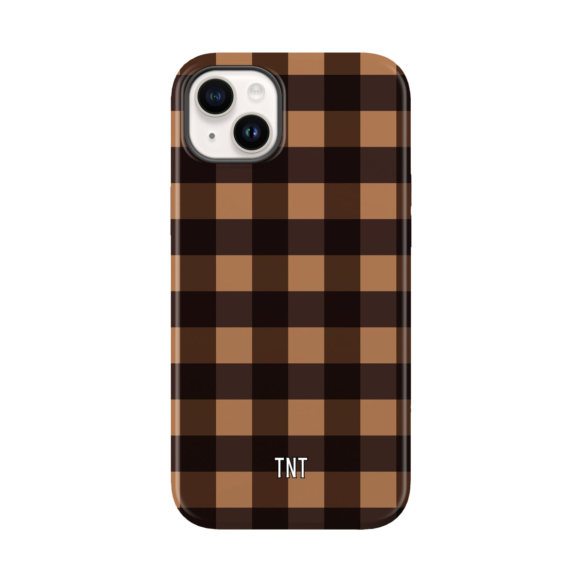 Brown Fall Gingham Tough MagSafe Phone Case