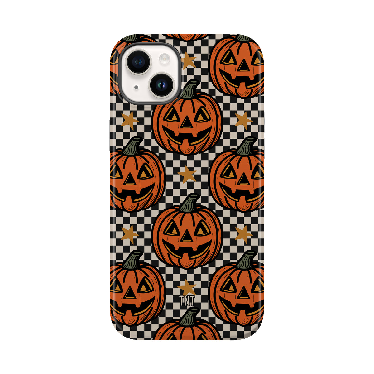 Vintage Jack-o’-lantern Pumpkin Checkered MagSafe Phone Case