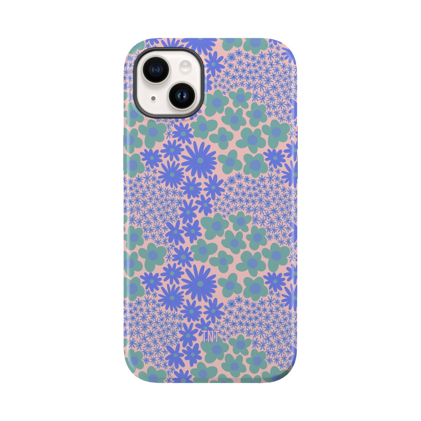 Blue Preppy Summer Florals Tough MagSafe Phone Case