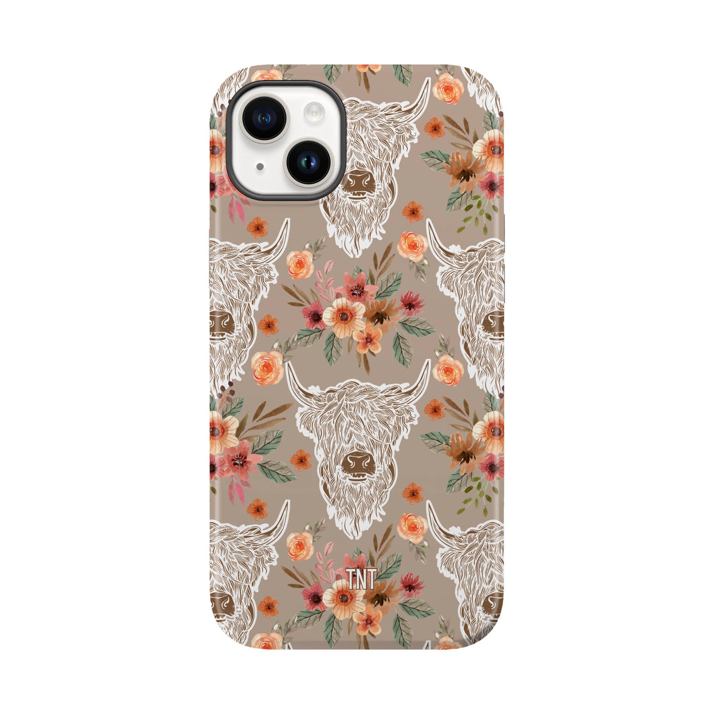 Neutral Boho Highland Cows Phone Case