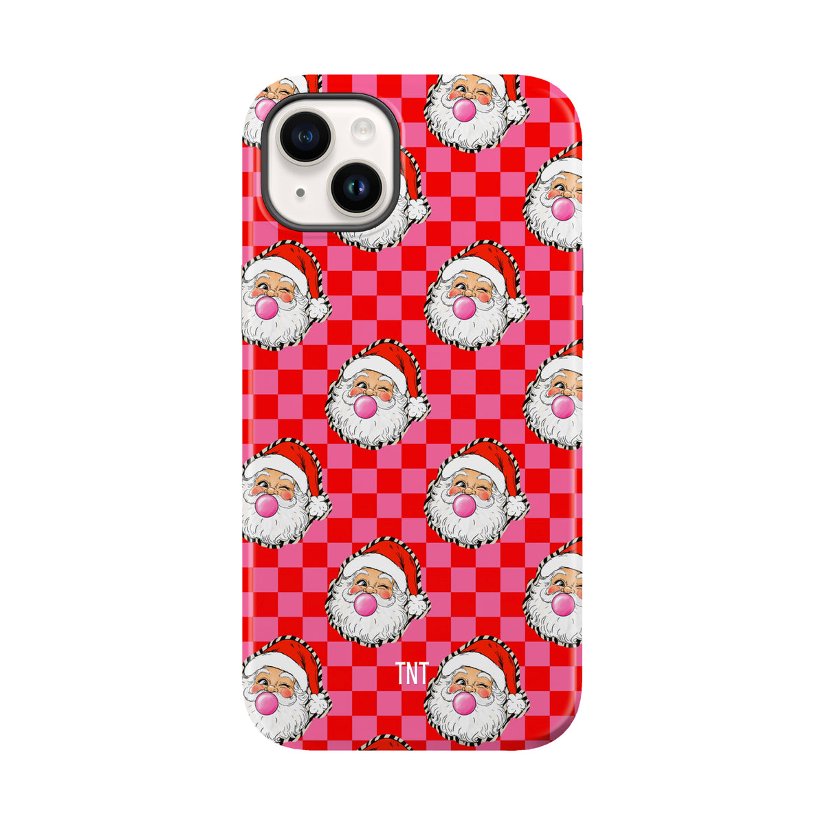 Checkered Zebra Santa Christmas Tough MagSafe Phone Case