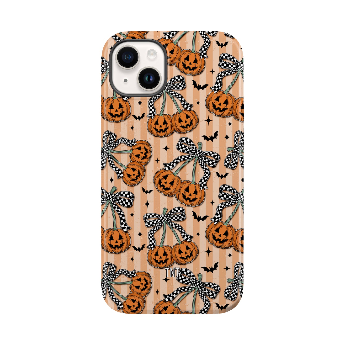 Pumpkin Checkered Cherries Halloween Tough Magnetic Mobile Phone Case
