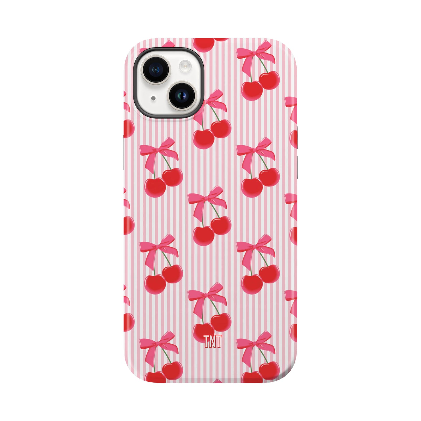 Striped Coquette Cherries Tough Magnetic Phone Case