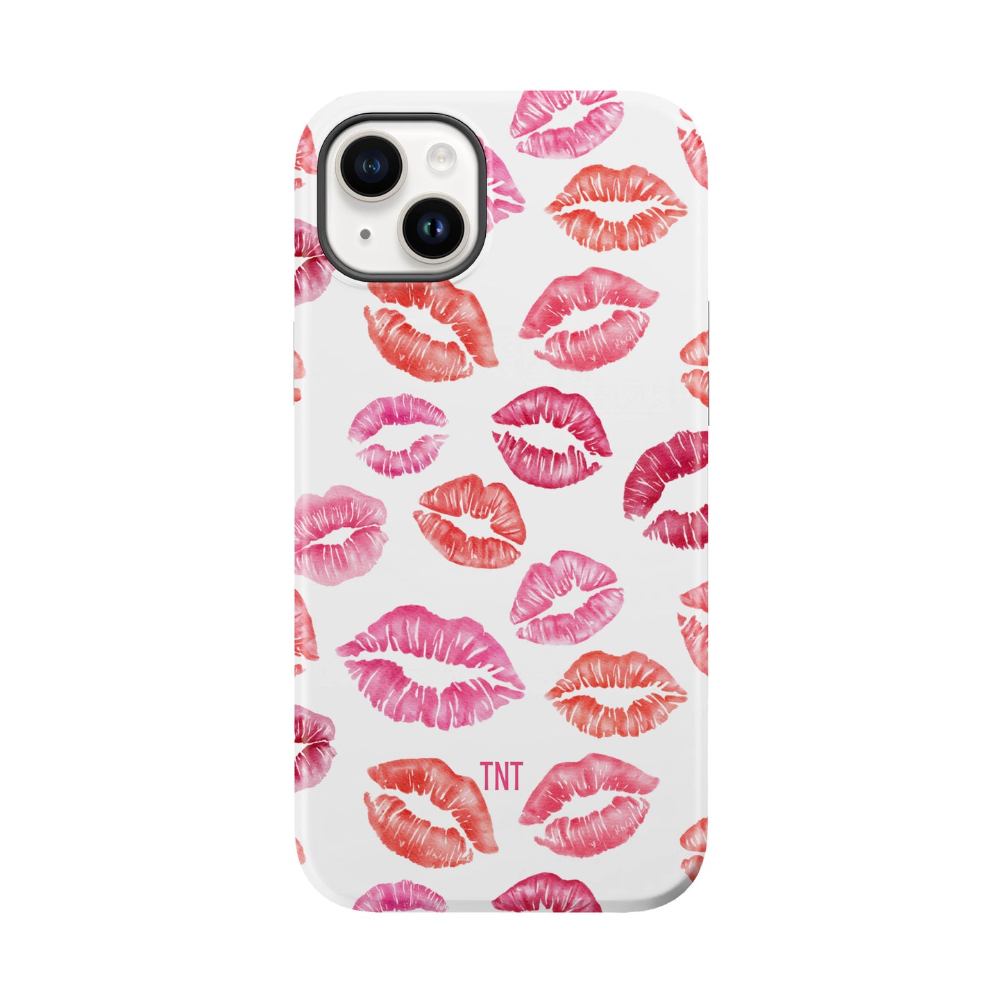 Pink Kisses Girly Tough Magnetic Phone Case