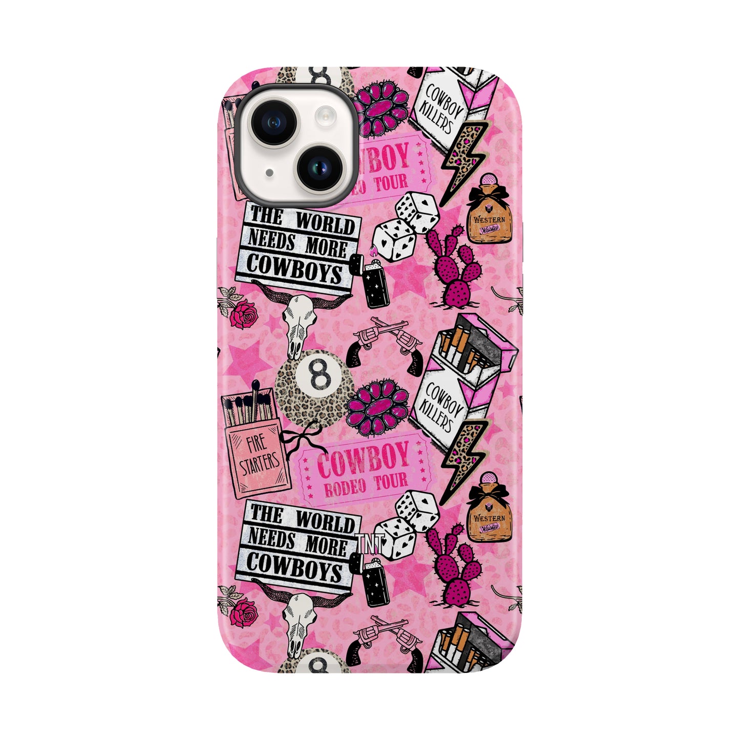 Pink Cowboy Collage Tough MagSafe Phone Case