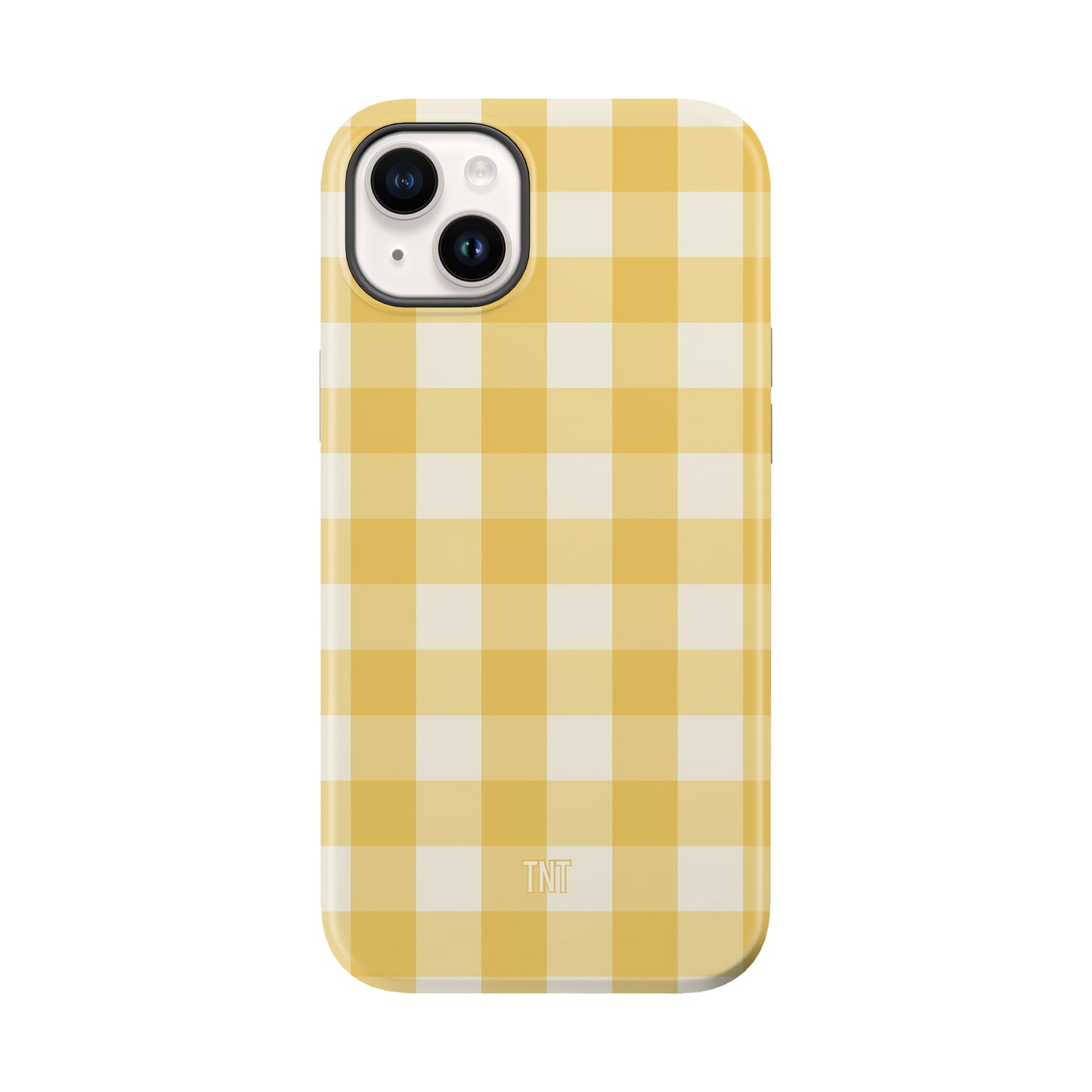 Butter Yellow Gingham Tough MagSafe Phone Case